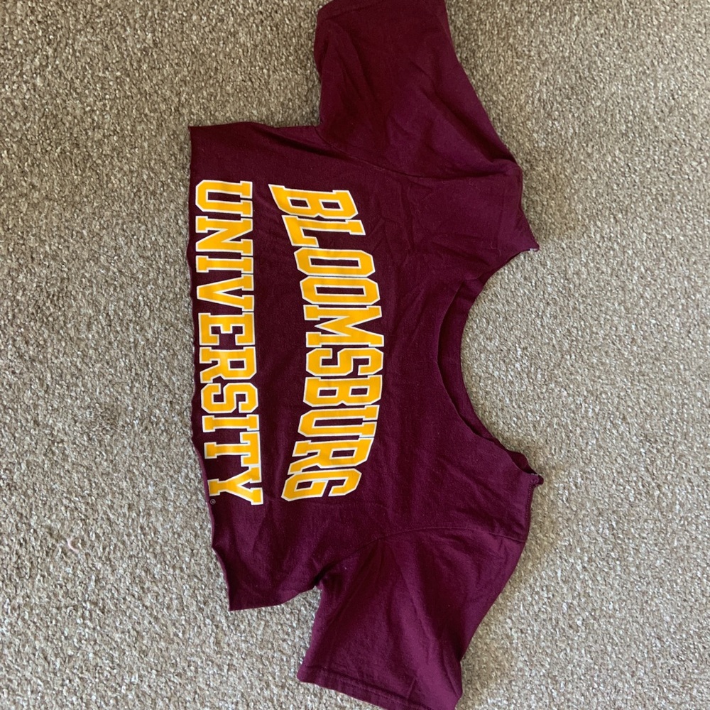 Vintage cropped BU tshirt